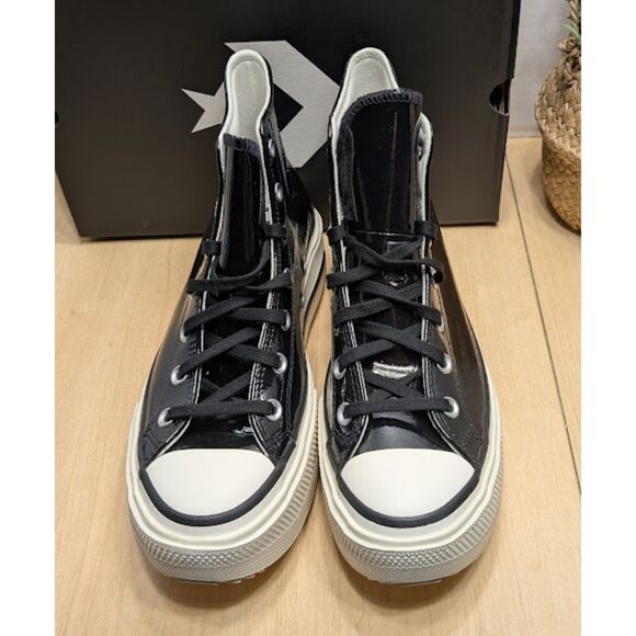 Converse CTAS Lift Double Stack Platform Patent Leather High Top Sneakers NIB - Picture 5 of 14